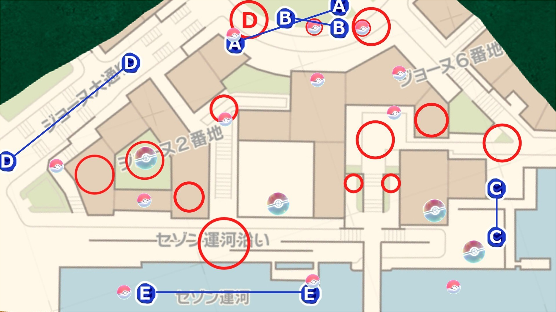 ジャスティスの会道場周辺 パターン1